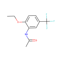CCOc1ccc(C(F)(F)F)cc1NC(C)=O ZINC000000052110