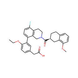 CCOc1ccc(CC(=O)O)cc1-c1ccc(F)c2c1CN(C(=O)[C@H]1CCc3cccc(OC)c3C1)CC2 ZINC001772580969