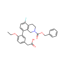 CCOc1ccc(CC(=O)O)cc1-c1ccc(F)c2c1CN(C(=O)OCc1ccccc1)CC2 ZINC000144028234