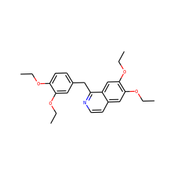 CCOc1ccc(Cc2nccc3cc(OCC)c(OCC)cc23)cc1OCC ZINC000000608359