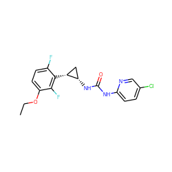 CCOc1ccc(F)c([C@@H]2C[C@@H]2NC(=O)Nc2ccc(Cl)cn2)c1F ZINC000006411236