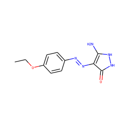 CCOc1ccc(N=Nc2c(N)[nH][nH]c2=O)cc1 ZINC000252607603