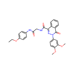 CCOc1ccc(NC(=O)CNC(=O)c2nn(-c3ccc(OC)c(OC)c3)c(=O)c3ccccc23)cc1 ZINC000009776297