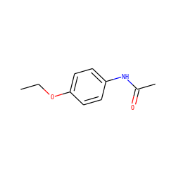 CCOc1ccc(NC(C)=O)cc1 ZINC000000000602