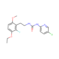 CCOc1ccc(OC)c(CCNC(=O)Nc2ccc(Cl)cn2)c1F ZINC000006411230