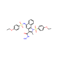 CCOc1ccc(S(=O)(=O)Nc2cc3c(C(=O)NN)c(C)n(S(=O)(=O)c4ccc(OCC)cc4)c3c3ccccc23)cc1 ZINC001772590333