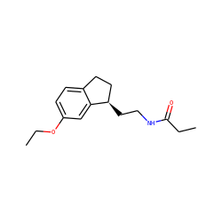 CCOc1ccc2c(c1)[C@H](CCNC(=O)CC)CC2 ZINC000013491259