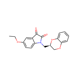 CCOc1ccc2c(c1)C(=O)C(=O)N2C[C@@H]1COc2ccccc2O1 ZINC000006757448