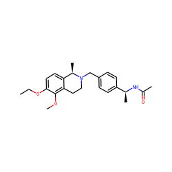 CCOc1ccc2c(c1OC)CCN(Cc1ccc([C@H](C)NC(C)=O)cc1)[C@@H]2C ZINC001772587102
