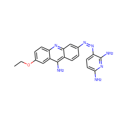 CCOc1ccc2nc3cc(/N=N\c4ccc(N)nc4N)ccc3c(N)c2c1 ZINC000022913013