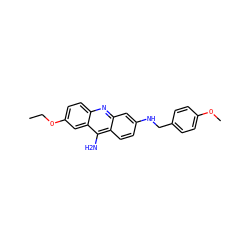 CCOc1ccc2nc3cc(NCc4ccc(OC)cc4)ccc3c(N)c2c1 ZINC000004834402
