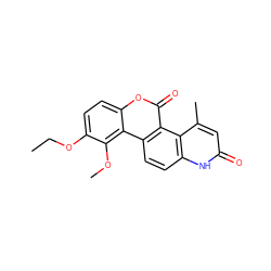 CCOc1ccc2oc(=O)c3c(ccc4[nH]c(=O)cc(C)c43)c2c1OC ZINC000029043481