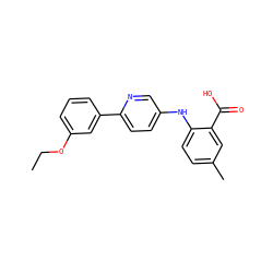 CCOc1cccc(-c2ccc(Nc3ccc(C)cc3C(=O)O)cn2)c1 ZINC000096173345