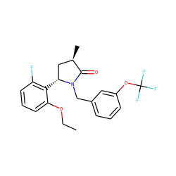 CCOc1cccc(F)c1[C@@H]1C[C@@H](C)C(=O)N1Cc1cccc(OC(F)(F)F)c1 ZINC000167725666