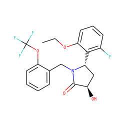 CCOc1cccc(F)c1[C@@H]1C[C@@H](O)C(=O)N1Cc1ccccc1OC(F)(F)F ZINC000167042119