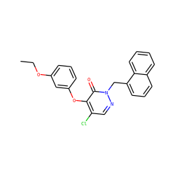 CCOc1cccc(Oc2c(Cl)cnn(Cc3cccc4ccccc34)c2=O)c1 ZINC000073243017