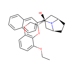 CCOc1cccc2c1O[C@@H](CN1[C@H]3CC[C@@H]1C[C@@](O)(c1ccc4ccccc4c1)C3)CO2 ZINC000100984888