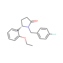 CCOc1ccccc1[C@@H]1CCC(=O)N1Cc1ccc(F)cc1 ZINC000167593829