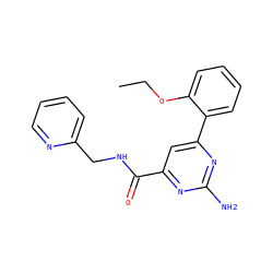CCOc1ccccc1-c1cc(C(=O)NCc2ccccn2)nc(N)n1 ZINC000045393682