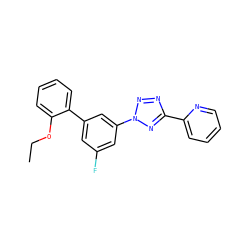 CCOc1ccccc1-c1cc(F)cc(-n2nnc(-c3ccccn3)n2)c1 ZINC000028395005
