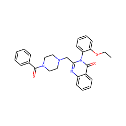 CCOc1ccccc1-n1c(CN2CCN(C(=O)c3ccccc3)CC2)nc2ccccc2c1=O ZINC000036381365