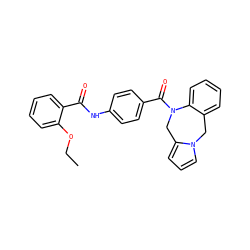 CCOc1ccccc1C(=O)Nc1ccc(C(=O)N2Cc3cccn3Cc3ccccc32)cc1 ZINC000013534525