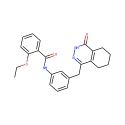 CCOc1ccccc1C(=O)Nc1cccc(Cc2n[nH]c(=O)c3c2CCCC3)c1 ZINC000168459192