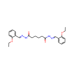 CCOc1ccccc1C=NNC(=O)CCCCC(=O)NN=Cc1ccccc1OCC ZINC000254019908