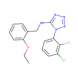 CCOc1ccccc1CNc1nnnn1-c1cccc(Cl)c1Cl ZINC000035982848