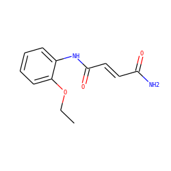CCOc1ccccc1NC(=O)/C=C/C(N)=O ZINC000000197340