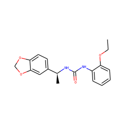 CCOc1ccccc1NC(=O)N[C@@H](C)c1ccc2c(c1)OCO2 ZINC000015952158