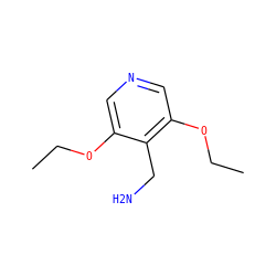 CCOc1cncc(OCC)c1CN ZINC000013541834