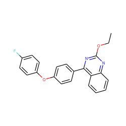 CCOc1nc(-c2ccc(Oc3ccc(F)cc3)cc2)c2ccccc2n1 ZINC000115759778