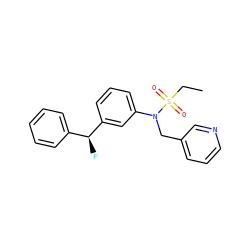 CCS(=O)(=O)N(Cc1cccnc1)c1cccc([C@@H](F)c2ccccc2)c1 ZINC000026834629