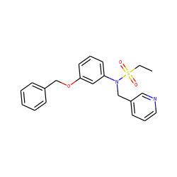 CCS(=O)(=O)N(Cc1cccnc1)c1cccc(OCc2ccccc2)c1 ZINC000026840397