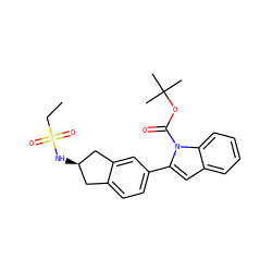 CCS(=O)(=O)N[C@@H]1Cc2ccc(-c3cc4ccccc4n3C(=O)OC(C)(C)C)cc2C1 ZINC000028949657