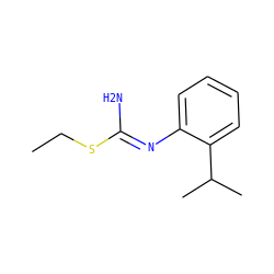 CCS/C(N)=N/c1ccccc1C(C)C ZINC000013762683