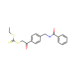 CCSC(=S)SCC(=O)c1ccc(CNC(=O)c2ccccc2)cc1 ZINC000040934060