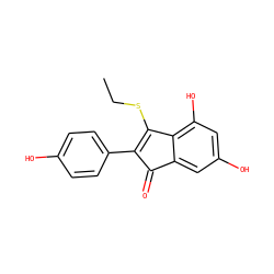 CCSC1=C(c2ccc(O)cc2)C(=O)c2cc(O)cc(O)c21 ZINC000028472300