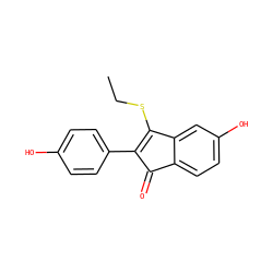 CCSC1=C(c2ccc(O)cc2)C(=O)c2ccc(O)cc21 ZINC000028470583