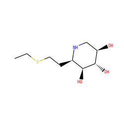 CCSCC[C@H]1NC[C@@H](O)[C@H](O)[C@H]1O ZINC000084652830