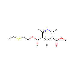 CCSCCOC(=O)C1C(C)=NC(C)=C(C(=O)OC)[C@@H]1C ZINC000026943278