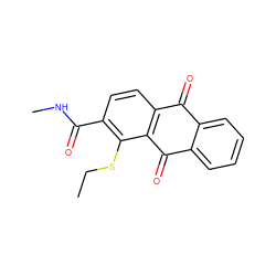 CCSc1c(C(=O)NC)ccc2c1C(=O)c1ccccc1C2=O ZINC000004573249