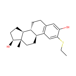 CCSc1cc2c(cc1O)CC[C@@H]1[C@@H]2CC[C@]2(C)[C@@H](O)CC[C@@H]12 ZINC000006001464