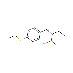 CCSc1ccc(C[C@H](CC)N(C)O)cc1 ZINC000049013918