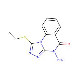 CCSc1nnc2n(N)c(=O)c3ccccc3n12 ZINC000000217597