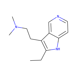 CCc1[nH]c2ccncc2c1CCN(C)C ZINC000096142572