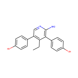 CCc1c(-c2ccc(O)cc2)cnc(N)c1-c1ccc(O)cc1 ZINC001772582622