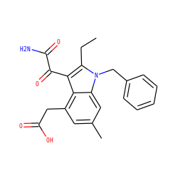 CCc1c(C(=O)C(N)=O)c2c(CC(=O)O)cc(C)cc2n1Cc1ccccc1 ZINC000027560734