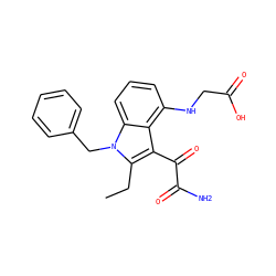 CCc1c(C(=O)C(N)=O)c2c(NCC(=O)O)cccc2n1Cc1ccccc1 ZINC000013446134